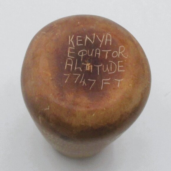 Kenyan Hand-Carved Fish Design Wooden Vase Equator Altitude 7747T 3" - Picture 4 of 5